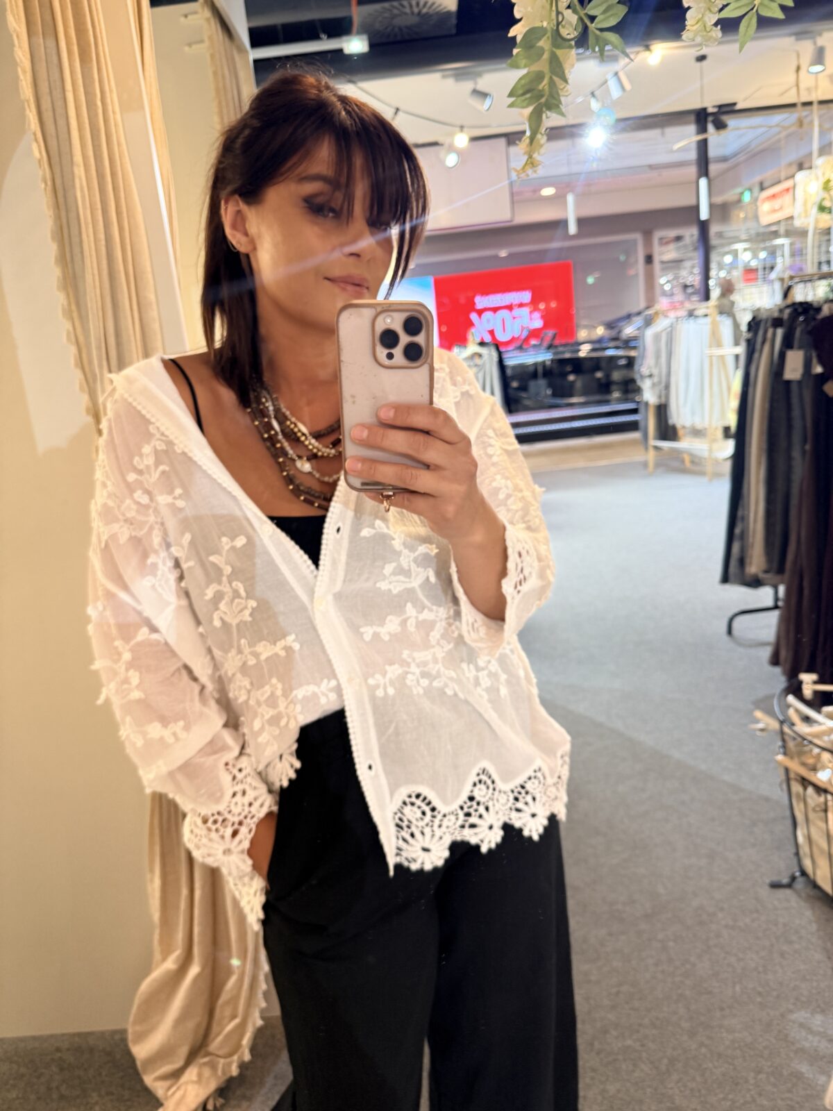 Koszula Boho Petal z koronką