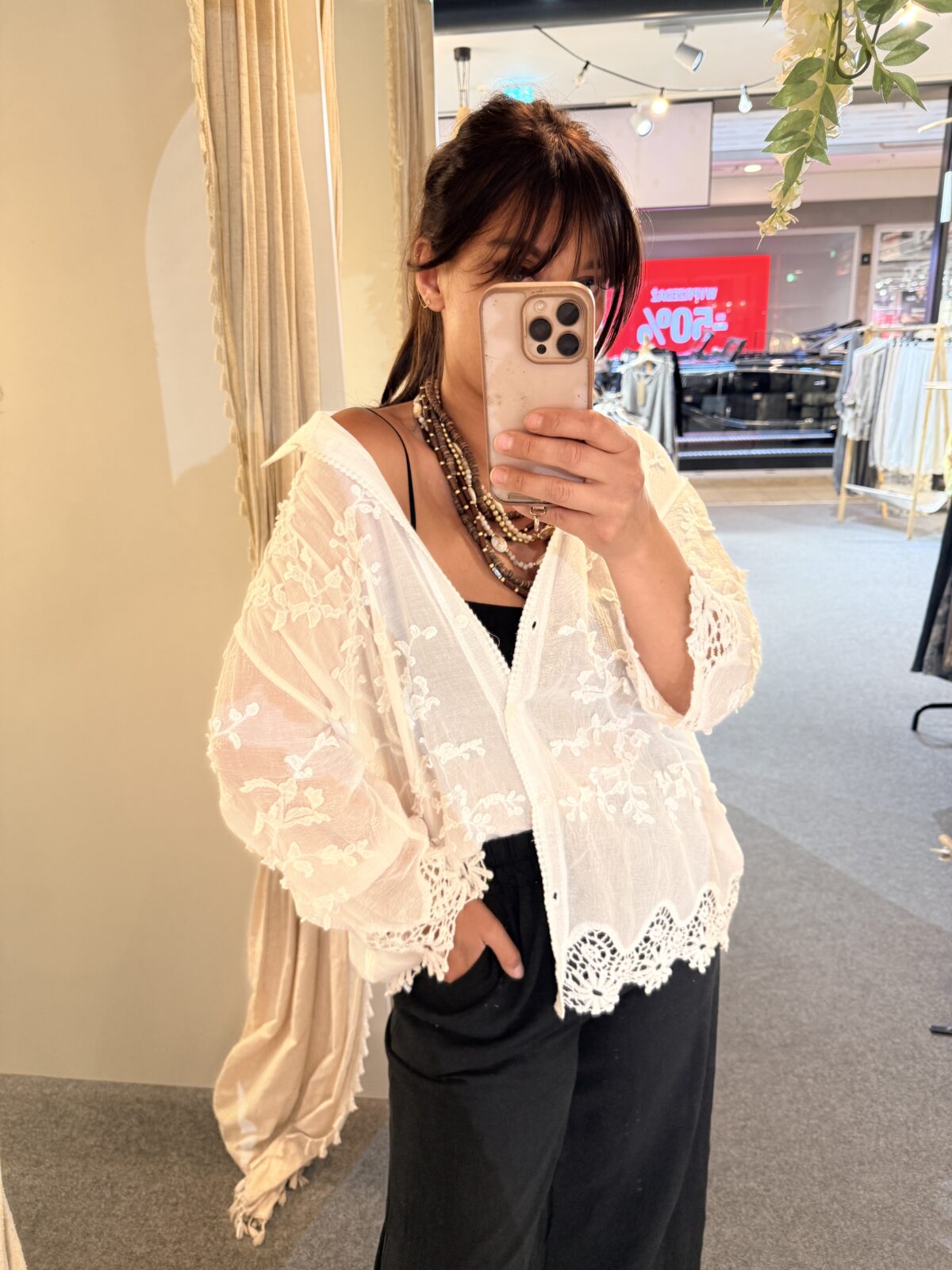 Koszula Boho Petal z koronką