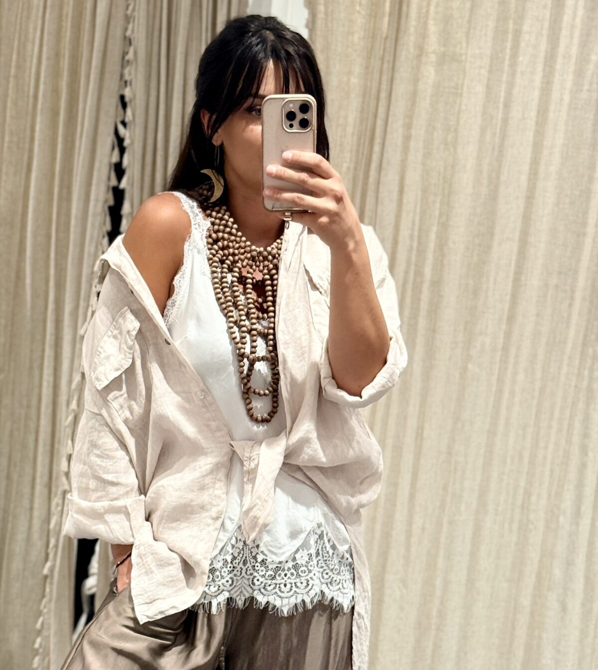 Top Lace z koronką - biały