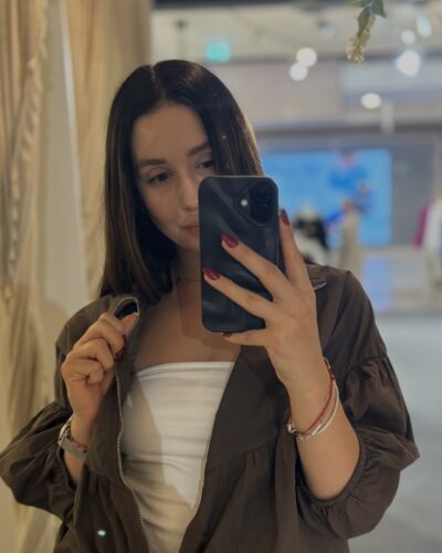 Bawełniana bluza na suwak - brąz