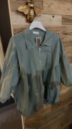 Bawełniana bluza na suwak - khaki